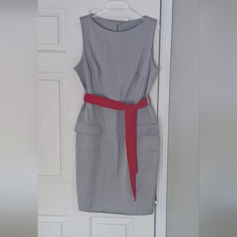 ASOS gray office midi dress.  Size 14.